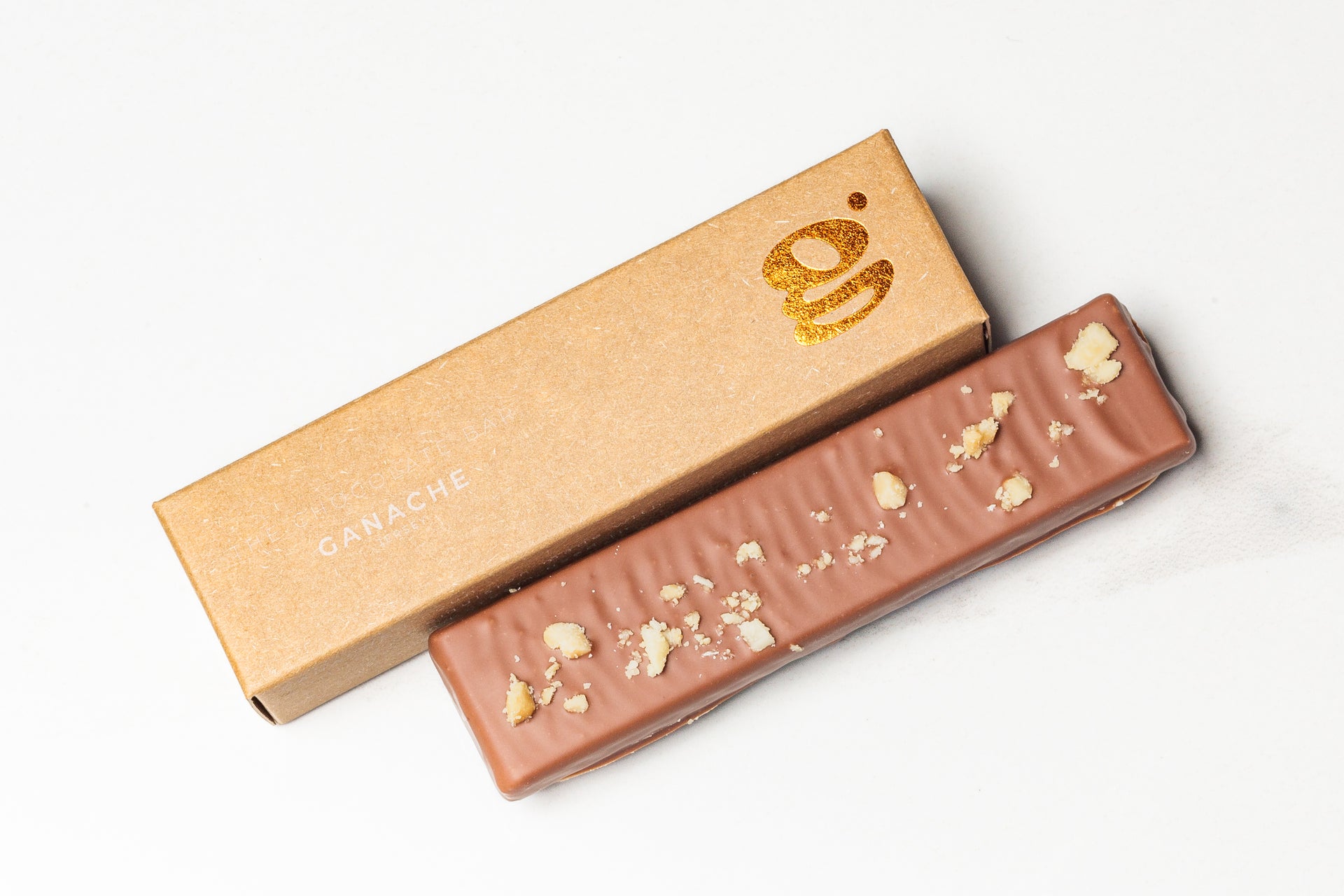 Barre carrée caramel et ganache — Design & Realisation